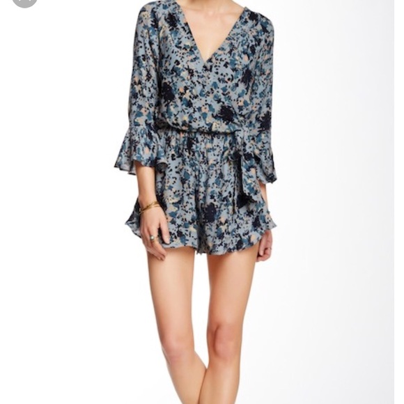 Free People Pants - Free people all the right ruffles romper